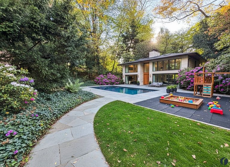 Einfamilienhaus auf Baugrund (KI-generiert)